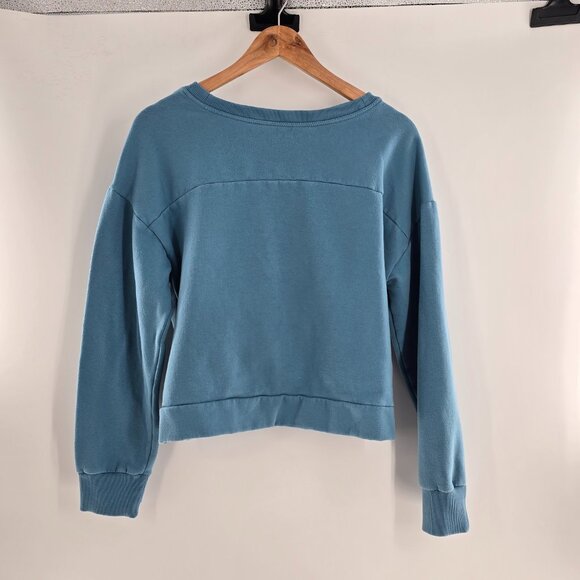 Athleta Girl Blue  Retroplush Twist Front Sweatshirt Sz XXL -16 Comfy Loungewear - Picture 5 of 9